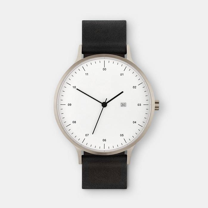 The Black Leather Slapy Watch